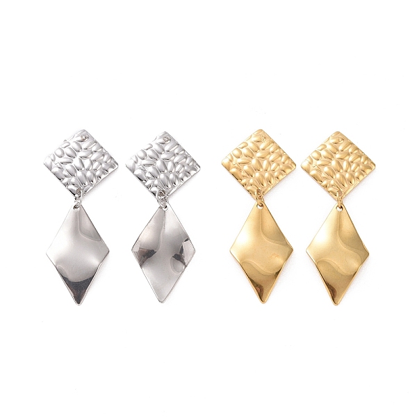 PandaHall 304 Stainless Steel Double Rhombus Dangle Stud Earrings for Women, Mixed Color, 45.5mm, Pin: 0.8mm 304 Stainless Steel Rhombus
PandaHall 304 Stainless Steel Double Rhombus Dangle Stud Earrings for Women, Mixed Color, 45.5mm, Pin: 0.8mm 304 Stainless Steel Rhombus
