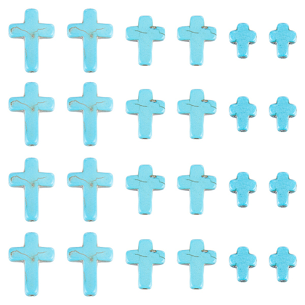 PandaHall SUNNYCLUE 90Pcs 3 Styles Synthetic Turquoise Beads, Dyed, Cross, Deep Sky Blue, 10~20x8~15x3.5~4mm, Hole: 1mm, 30pcs/style...
PandaHall SUNNYCLUE 90Pcs 3 Styles Synthetic Turquoise Beads, Dyed, Cross, Deep Sky Blue, 10~20x8~15x3.5~4mm, Hole: 1mm, 30pcs/style...