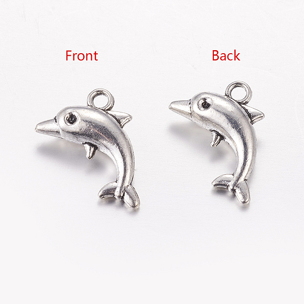 PandaHall Tibetan Style Alloy Dolphin Pendants, Cadmium Free & Nickel Free & Lead Free, Antique Silver, 17.5x11x5mm, Hole: 2mm Alloy Dolphin
PandaHall Tibetan Style Alloy Dolphin Pendants, Cadmium Free & Nickel Free & Lead Free, Antique Silver, 17.5x11x5mm, Hole: 2mm Alloy Dolphin