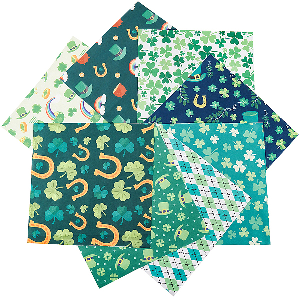 PandaHall Saint Patrick's Day Printed Cotton Fabric, for Patchwork, Sewing Tissue to Patchwork, Quilting, Green, 25x25.5x0.02cm, 8pcs/set...
PandaHall Saint Patrick's Day Printed Cotton Fabric, for Patchwork, Sewing Tissue to Patchwork, Quilting, Green, 25x25.5x0.02cm, 8pcs/set...