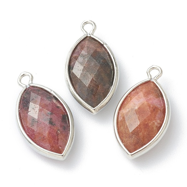 PandaHall Natural Rhodonite Pendants, with Platinum Brass Edge, Faceted, Horse Eye, 22x12x5.5mm, Hole: 1.8mm Rhodonite Eye
PandaHall Natural Rhodonite Pendants, with Platinum Brass Edge, Faceted, Horse Eye, 22x12x5.5mm, Hole: 1.8mm Rhodonite Eye