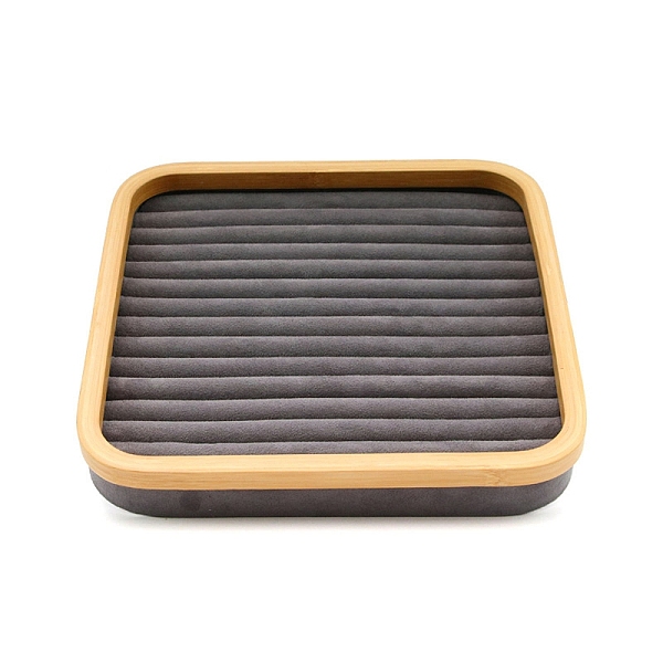 PandaHall Velvet & Bamboo Jewelry Display Tray, Jewelry Organizer Holder for Necklace Rings Pendants Storage, Square, Gray, 30x30x4.5cm...
PandaHall Velvet & Bamboo Jewelry Display Tray, Jewelry Organizer Holder for Necklace Rings Pendants Storage, Square, Gray, 30x30x4.5cm...