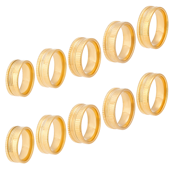 PandaHall Unicraftale 10Pcs 5 Size 304 Stainless Steel Grooved Finger Ring Settings, Ring Core Blank, for Inlay Ring Jewelry Making, Golden...
PandaHall Unicraftale 10Pcs 5 Size 304 Stainless Steel Grooved Finger Ring Settings, Ring Core Blank, for Inlay Ring Jewelry Making, Golden...