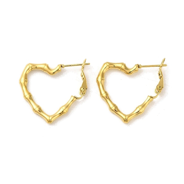 PandaHall 304 Stainless Steel Hoop Earrings for Women, Banboo Stick Shaped Heart, Golden, 26.5x3.5mm 304 Stainless Steel Heart
PandaHall 304 Stainless Steel Hoop Earrings for Women, Banboo Stick Shaped Heart, Golden, 26.5x3.5mm 304 Stainless Steel Heart