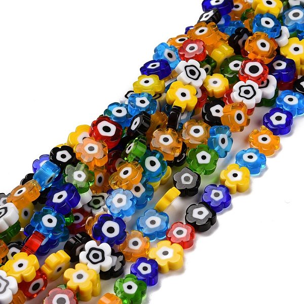 PandaHall Handmade Millefiori Glass Bead Strands, Flower, Mixed Color, 10~13x4mm, Hole: 1mm, about 36~37pcs/strand, 16.34''(41.5cm)..., Multicolor
PandaHall Handmade Millefiori Glass Bead Strands, Flower, Mixed Color, 10~13x4mm, Hole: 1mm, about 36~37pcs/strand, 16.34''(41.5cm)..., Multicolor