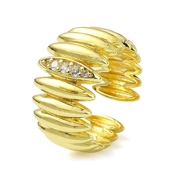 PandaHall Brass with Cubic Zirconia Open Cuff Ring, Oval, Real 18K Gold Plated, Inner Diameter: 18mm Brass Oval Clear
PandaHall Brass with Cubic Zirconia Open Cuff Ring, Oval, Real 18K Gold Plated, Inner Diameter: 18mm Brass Oval Clear