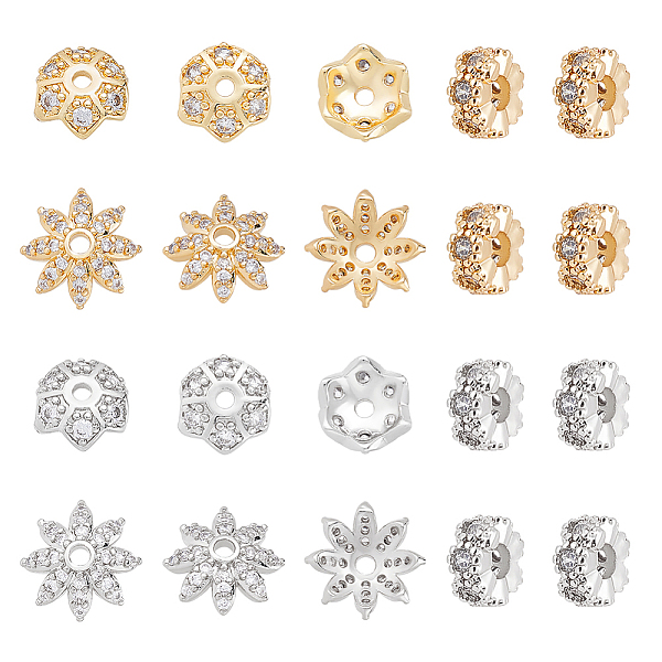 PandaHall CHGCRAFT 24Pcs 6Styles Cubic Zirconia Spacer Beads Brass Spacer Beads Multi-Petal Flower Beads for DIY Jewelry Making DIY Crafts...
PandaHall CHGCRAFT 24Pcs 6Styles Cubic Zirconia Spacer Beads Brass Spacer Beads Multi-Petal Flower Beads for DIY Jewelry Making DIY Crafts...
