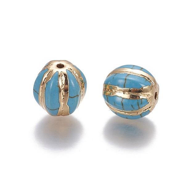 PandaHall Synthetic Turquoise Beads, Edge Golden Plated, Drum, Deep Sky Blue, 12x12mm, Hole: 1.4mm Synthetic Turquoise Drum
PandaHall Synthetic Turquoise Beads, Edge Golden Plated, Drum, Deep Sky Blue, 12x12mm, Hole: 1.4mm Synthetic Turquoise Drum