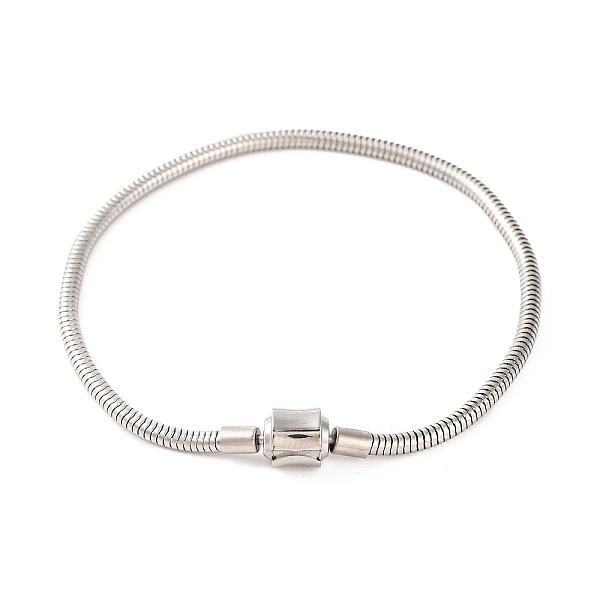 PandaHall 304 Stainless Steel Round Snake Chain Bracelets with Clasps, Stainless Steel Color, Column, 8-1/2 inch(21.5cm), Clasp: 10x7mm 304...
PandaHall 304 Stainless Steel Round Snake Chain Bracelets with Clasps, Stainless Steel Color, Column, 8-1/2 inch(21.5cm), Clasp: 10x7mm 304...