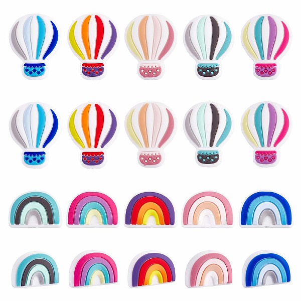 PandaHall 20Pcs Silicone Beads Rainbow Silicone Beads Bulk Hot Air Balloon Silicone Loose Spacer Beads Charm Color Silicone Bead Kit for..., Multicolor
PandaHall 20Pcs Silicone Beads Rainbow Silicone Beads Bulk Hot Air Balloon Silicone Loose Spacer Beads Charm Color Silicone Bead Kit for..., Multicolor