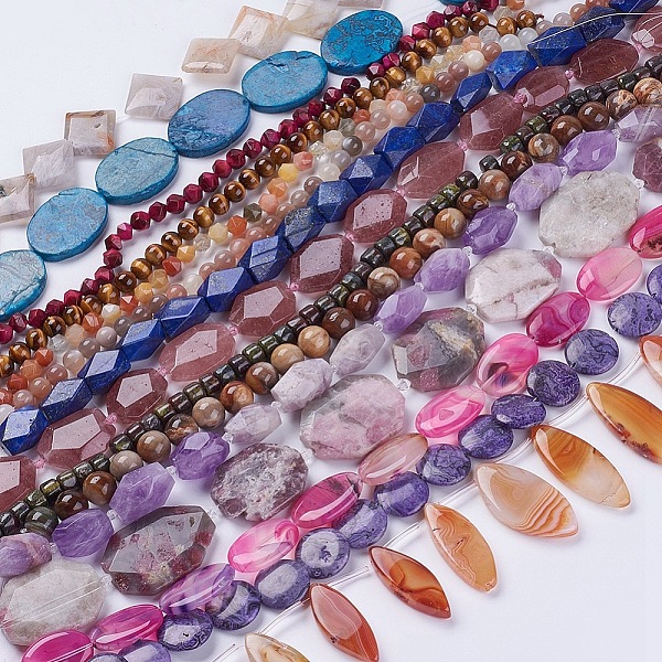 PandaHall Dye Natural Gemstone Beads Strands, Mixed Shapes & Mixed Color, 14.5 inch~15.7 inch(37~40cm), Hole: 1~3mm Mixed Stone Mixed Shapes..., Multicolor
PandaHall Dye Natural Gemstone Beads Strands, Mixed Shapes & Mixed Color, 14.5 inch~15.7 inch(37~40cm), Hole: 1~3mm Mixed Stone Mixed Shapes..., Multicolor