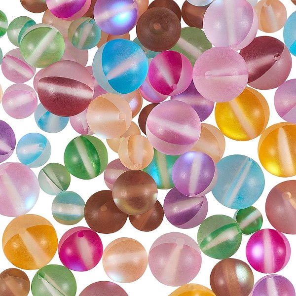 PandaHall Synthetic Moonstone Beads Strands, Holographic Beads, Half AB Color Plated, Frosted, Round, with Elastic Crystal Thread, for..., Multicolor
PandaHall Synthetic Moonstone Beads Strands, Holographic Beads, Half AB Color Plated, Frosted, Round, with Elastic Crystal Thread, for..., Multicolor
