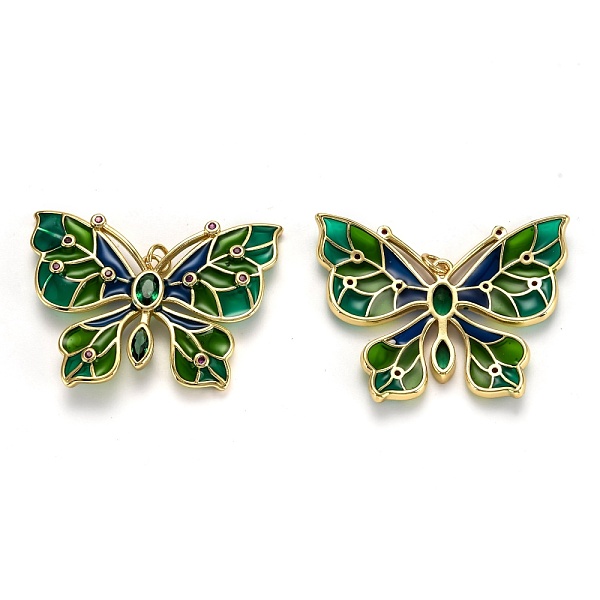 PandaHall Brass Micro Pave Cubic Zirconia Pendants, with Enamel and Jump Rings, Long-Lasting Plated, Butterfly, Real 18K Gold Plated...
PandaHall Brass Micro Pave Cubic Zirconia Pendants, with Enamel and Jump Rings, Long-Lasting Plated, Butterfly, Real 18K Gold Plated...