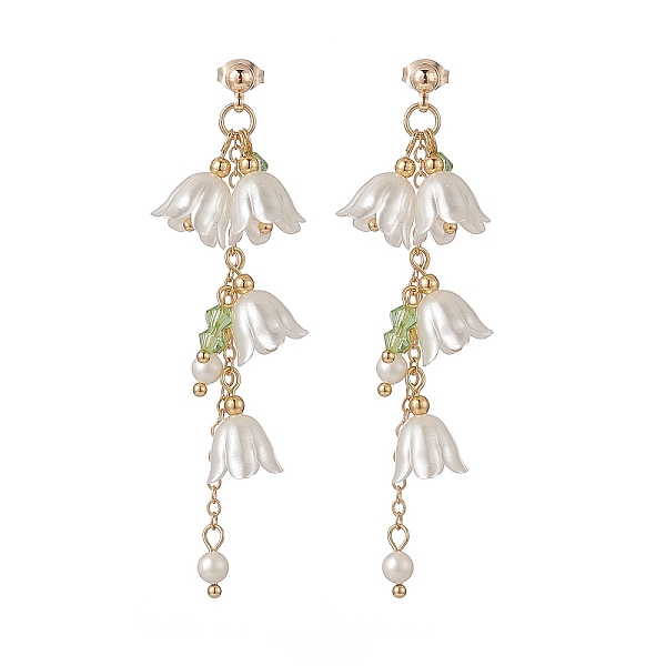 PandaHall ABS Plastic Flower with Shell Pearl Beaded Dangle Stud Earrings, 304 Stainless Steel Long Tassel Drop Earrings for Women, Golden...
PandaHall ABS Plastic Flower with Shell Pearl Beaded Dangle Stud Earrings, 304 Stainless Steel Long Tassel Drop Earrings for Women, Golden...