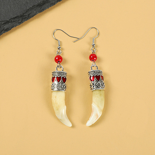 PandaHall Natural Gemstone Wolf Tooth Shape Dangle Earrings with Real Tibetan Mastiff Dog Tooth Natural Gemstone Others
PandaHall Natural Gemstone Wolf Tooth Shape Dangle Earrings with Real Tibetan Mastiff Dog Tooth Natural Gemstone Others