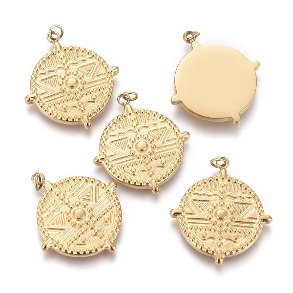 PandaHall Ion Plating(IP) 316 Surgical Stainless Steel Pendants, with Jump Rings, Flat Round, Golden, 20.5x18x2mm, Hole: 1.6mm 316 Surgical...
PandaHall Ion Plating(IP) 316 Surgical Stainless Steel Pendants, with Jump Rings, Flat Round, Golden, 20.5x18x2mm, Hole: 1.6mm 316 Surgical...