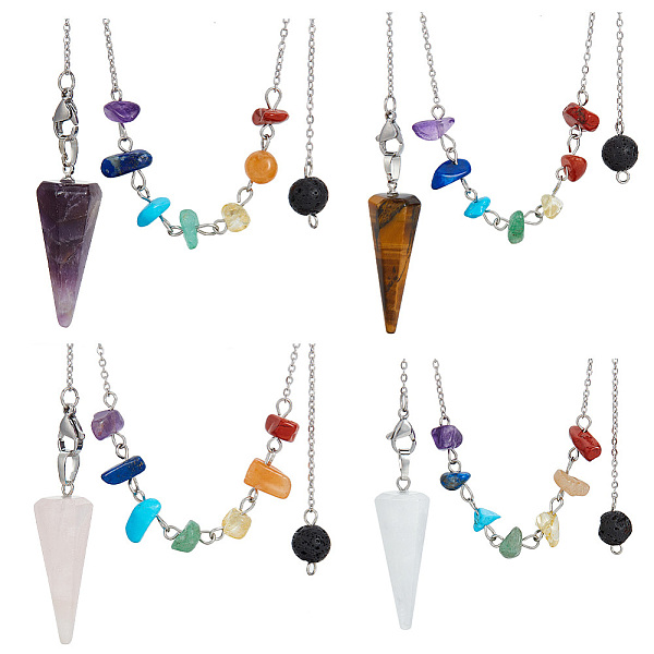 PandaHall HOBBIESAY 1 Set Hexagonal Cone Natural Gemstone Dowsing Pendulums, with 304 Stainless Steel Cable Chains, 246mm, Hole: 2mm, 4...
PandaHall HOBBIESAY 1 Set Hexagonal Cone Natural Gemstone Dowsing Pendulums, with 304 Stainless Steel Cable Chains, 246mm, Hole: 2mm, 4...