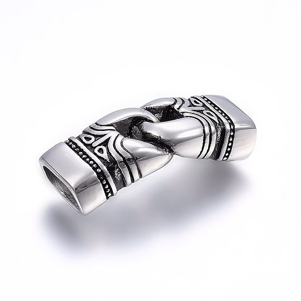 PandaHall 304 Stainless Steel Links connectors, For Leather Cord Bracelets Jewelry Making, Antique Silver, 42x16x10mm, Hole: 6.5x12mm 304...
PandaHall 304 Stainless Steel Links connectors, For Leather Cord Bracelets Jewelry Making, Antique Silver, 42x16x10mm, Hole: 6.5x12mm 304...