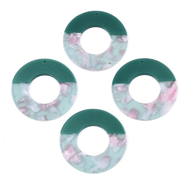 PandaHall Translucent Cellulose Acetate(Resin) Pendants, Two Tone, Donut, Green, 46x2.5mm, Hole: 1.4mm Cellulose Acetate Donut Green
PandaHall Translucent Cellulose Acetate(Resin) Pendants, Two Tone, Donut, Green, 46x2.5mm, Hole: 1.4mm Cellulose Acetate Donut Green