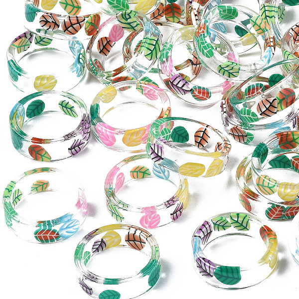 PandaHall Transparent Resin Leaf Finger Ring for Women, Mixed Color, US Size 6 3/4(17.1mm) Resin Multicolor
PandaHall Transparent Resin Leaf Finger Ring for Women, Mixed Color, US Size 6 3/4(17.1mm) Resin Multicolor