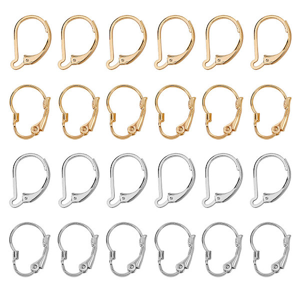 PandaHall 24Pcs 4 Styles Brass Leverback Earring Findings, Real 24K Gold Plated & 925 Sterling Silver Plated, Golden & Silver, 6pcs/style...
PandaHall 24Pcs 4 Styles Brass Leverback Earring Findings, Real 24K Gold Plated & 925 Sterling Silver Plated, Golden & Silver, 6pcs/style...