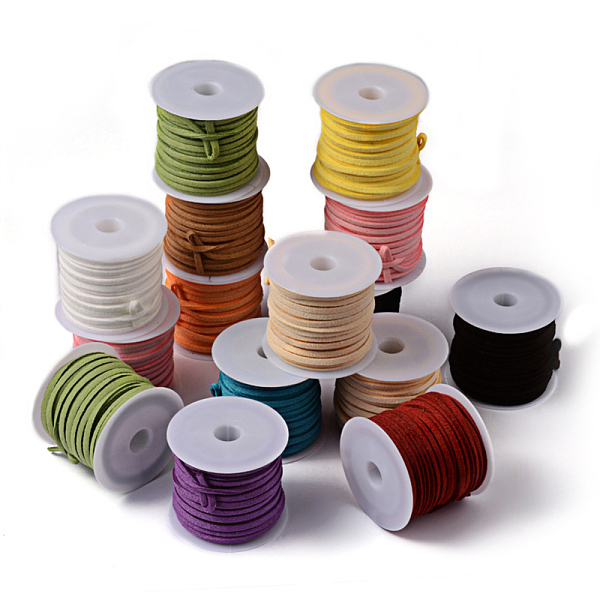 PandaHall Faux Suede Cord, Mixed Color, 4x1.5mm, about 5.46 yards(5m)/roll, 25rolls/bag Faux Suede Multicolor
PandaHall Faux Suede Cord, Mixed Color, 4x1.5mm, about 5.46 yards(5m)/roll, 25rolls/bag Faux Suede Multicolor