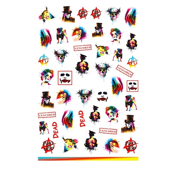 PandaHall Halloween Nail Stickers, Skull Claw Print Self-adhesive Nail Art Supplies, for Woman Girls DIY Nail Art Design, Women Pattern...
PandaHall Halloween Nail Stickers, Skull Claw Print Self-adhesive Nail Art Supplies, for Woman Girls DIY Nail Art Design, Women Pattern...