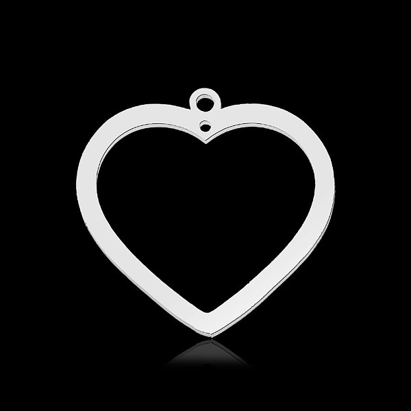PandaHall 201 Stainless Steel Pendants, Heart, Stainless Steel Color, 23x24x1mm, Hole: 1.6mm & 1mm 201 Stainless Steel Heart
PandaHall 201 Stainless Steel Pendants, Heart, Stainless Steel Color, 23x24x1mm, Hole: 1.6mm & 1mm 201 Stainless Steel Heart