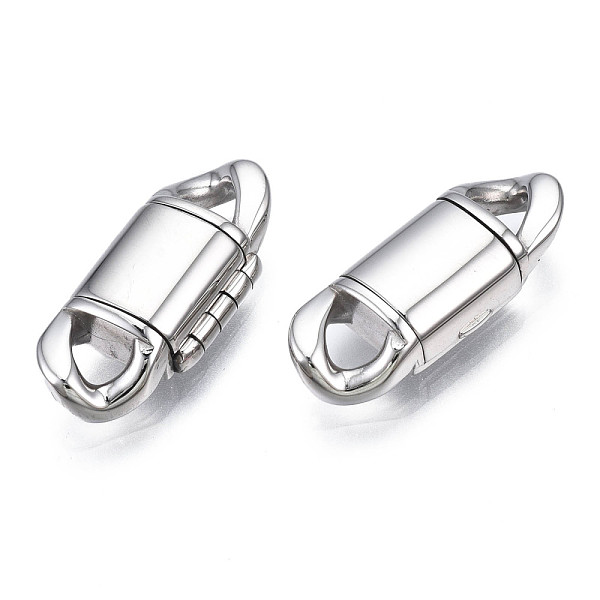 PandaHall 304 Stainless Steel Fold Over Clasps, Stainless Steel Color, 20.5x8.5x4mm, Hole: 3x3mm 304 Stainless Steel
PandaHall 304 Stainless Steel Fold Over Clasps, Stainless Steel Color, 20.5x8.5x4mm, Hole: 3x3mm 304 Stainless Steel