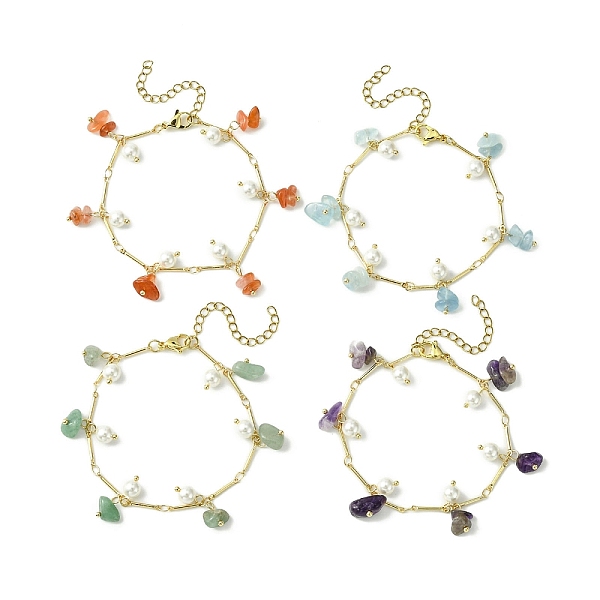 PandaHall 4Pcs 4 Style Natural Mixed Gemstone Chips & Shell Pearl Charm Bracelets Set for Women, 7-1/2 inch(19cm), 1Pc/style Mixed Stone
PandaHall 4Pcs 4 Style Natural Mixed Gemstone Chips & Shell Pearl Charm Bracelets Set for Women, 7-1/2 inch(19cm), 1Pc/style Mixed Stone