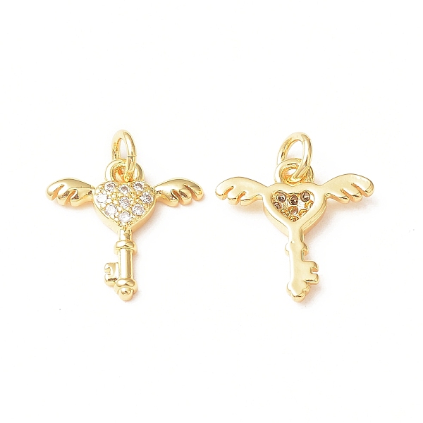 PandaHall Brass Micro Pave Cubic Zirconia Charms, with Jump Ring, Key with Wing Charm, Golden, 13x13x2.2mm, Hole: 3mm Brass+Cubic Zirconia..., Clear
PandaHall Brass Micro Pave Cubic Zirconia Charms, with Jump Ring, Key with Wing Charm, Golden, 13x13x2.2mm, Hole: 3mm Brass+Cubic Zirconia..., Clear