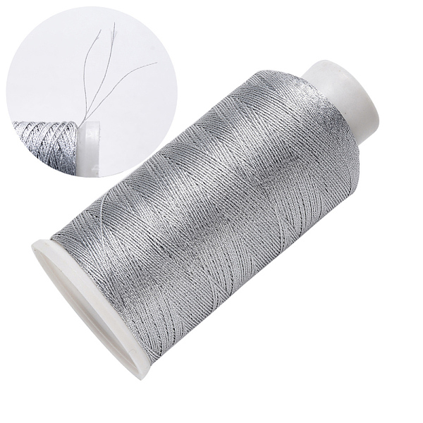 PandaHall Nylon Metallic Thread, Embroidery Thread, 3-Ply, Silver, 0.2mm, about 1312.33 yards(1200m)/roll Nylon Silver
PandaHall Nylon Metallic Thread, Embroidery Thread, 3-Ply, Silver, 0.2mm, about 1312.33 yards(1200m)/roll Nylon Silver