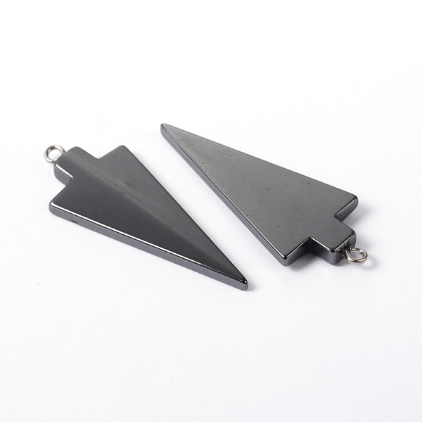 PandaHall Gemstone Pendants, Non-magnetic Synthetic Hematite Pendants, Grade A, with Iron Findings, Platinum, Triangle, Black, 44x18x4mm...
PandaHall Gemstone Pendants, Non-magnetic Synthetic Hematite Pendants, Grade A, with Iron Findings, Platinum, Triangle, Black, 44x18x4mm...