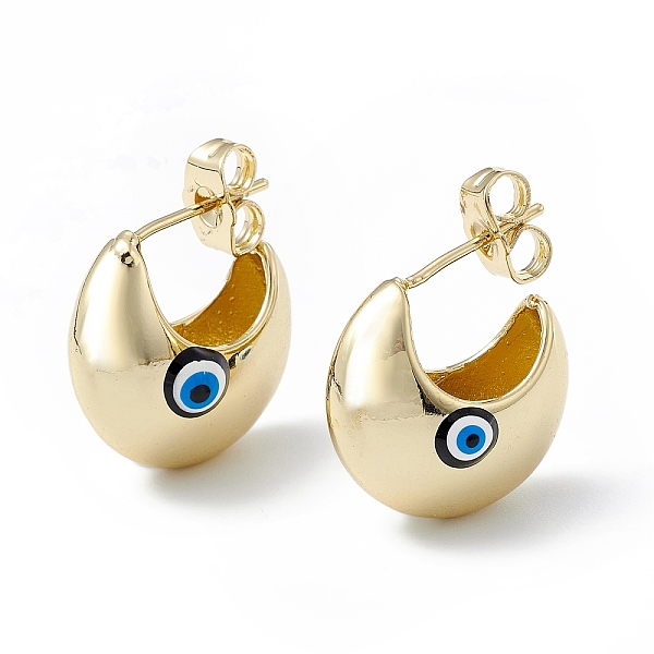 PandaHall Enamel Crescent Moon with Evil Eye Stud Earrings, Real 18K Gold Plated Brass Half Hoop Earrings for Women, Black, 16.5x18mm, Pin...
PandaHall Enamel Crescent Moon with Evil Eye Stud Earrings, Real 18K Gold Plated Brass Half Hoop Earrings for Women, Black, 16.5x18mm, Pin...