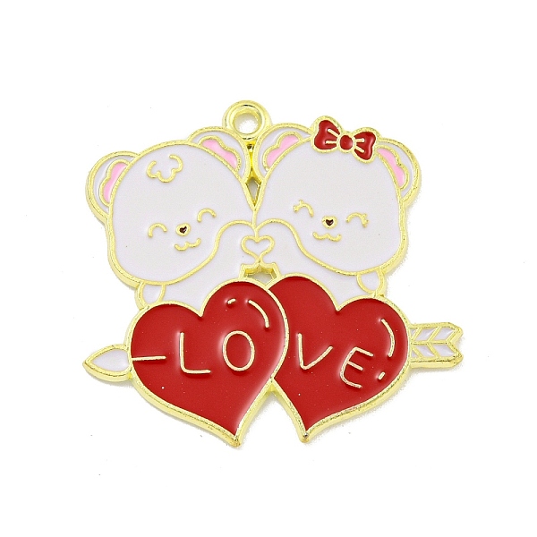 PandaHall Valentine's Day Alloy Enamel Pendants, Golden, Bear Charm, Heart, 28x29x1mm, Hole: 1.6mm Alloy+Enamel Heart Red
PandaHall Valentine's Day Alloy Enamel Pendants, Golden, Bear Charm, Heart, 28x29x1mm, Hole: 1.6mm Alloy+Enamel Heart Red