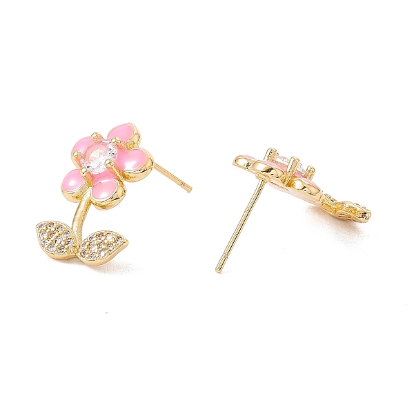 PandaHall Enamel Flower of Life Stud Earrings with Clear Cubic Zirconia, Rack Plating Brass Jewelry for Women, Real 18K Gold Plated, Cadmium...
PandaHall Enamel Flower of Life Stud Earrings with Clear Cubic Zirconia, Rack Plating Brass Jewelry for Women, Real 18K Gold Plated, Cadmium...
