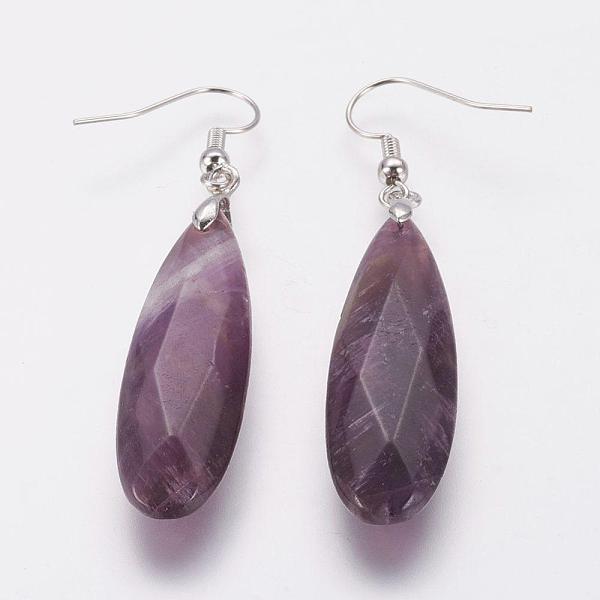 PandaHall Natural Amethyst Dangle Earrings, with Brass Findings, Oval, Faceted, 62mm,Pin: 0.5mm Amethyst
PandaHall Natural Amethyst Dangle Earrings, with Brass Findings, Oval, Faceted, 62mm,Pin: 0.5mm Amethyst
