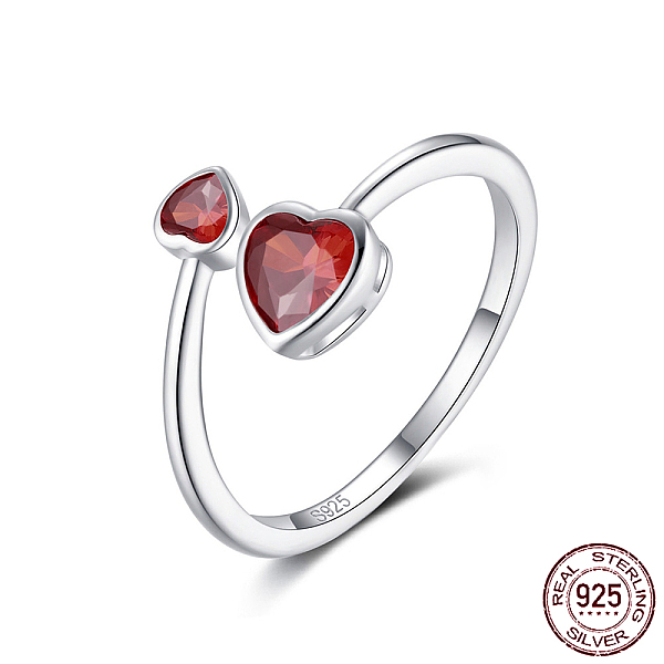 PandaHall 925 Sterling Silver Finger Ring, Double Heart Cubic Zirconia Cuff Ring for Women, with S925 Stamp, Red, 1.5~10mm, US Size 8 1/2...
PandaHall 925 Sterling Silver Finger Ring, Double Heart Cubic Zirconia Cuff Ring for Women, with S925 Stamp, Red, 1.5~10mm, US Size 8 1/2...