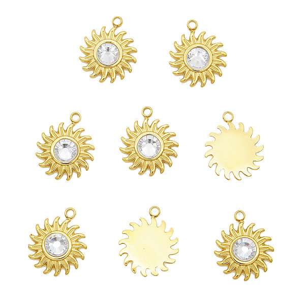 PandaHall 201 Stainless Steel Pendants, with Crystal Rhinestone, Sun, Golden, 15x12x3.5mm, Hole: 1.5mm 201 Stainless Steel Sun Clear
PandaHall 201 Stainless Steel Pendants, with Crystal Rhinestone, Sun, Golden, 15x12x3.5mm, Hole: 1.5mm 201 Stainless Steel Sun Clear