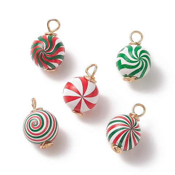 PandaHall Natural Wooden Pendants, Copper Wire Wrapping Charms, Christmas Theme Printed Round with Vortex Pattern, Mixed Color, 23.5x16mm..., Multicolor
PandaHall Natural Wooden Pendants, Copper Wire Wrapping Charms, Christmas Theme Printed Round with Vortex Pattern, Mixed Color, 23.5x16mm..., Multicolor