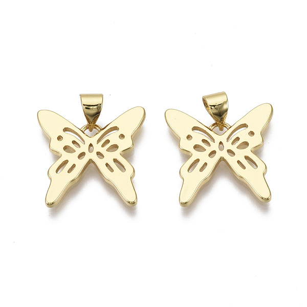 PandaHall Brass Pendants, Butterfly, Nickel Free, Real 18K Gold Plated, 17x17x1.5mm, Hole: 4mm Brass Butterfly
PandaHall Brass Pendants, Butterfly, Nickel Free, Real 18K Gold Plated, 17x17x1.5mm, Hole: 4mm Brass Butterfly