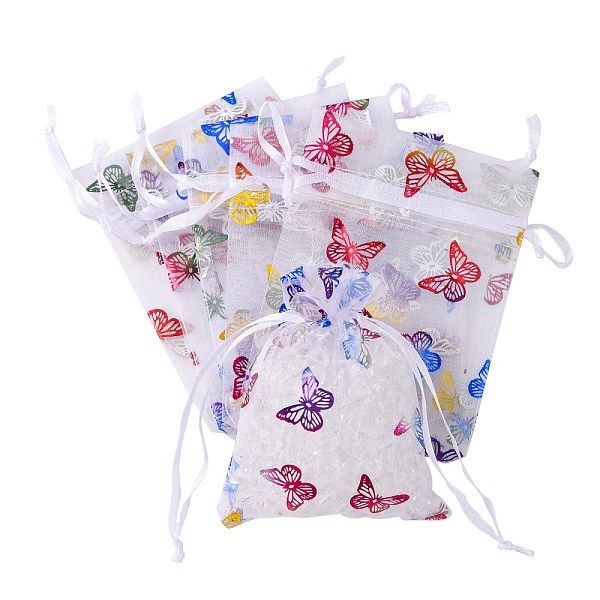 PandaHall Rectangle Printed Organza Drawstring Bags, Colorful Butterfly Pattern, White, 12x9cm Organza Butterfly White
PandaHall Rectangle Printed Organza Drawstring Bags, Colorful Butterfly Pattern, White, 12x9cm Organza Butterfly White