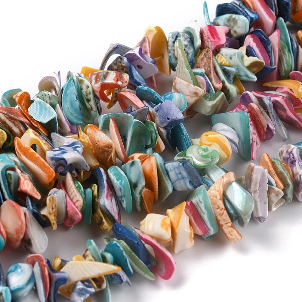 PandaHall Natural Spiral Shell Beads, Chips, Colorful, 9~22x9~22x1mm, Hole: 1.2mm, about 243pcs/strand, 15.75 inch (40cm) Spiral Shell Chip
PandaHall Natural Spiral Shell Beads, Chips, Colorful, 9~22x9~22x1mm, Hole: 1.2mm, about 243pcs/strand, 15.75 inch (40cm) Spiral Shell Chip