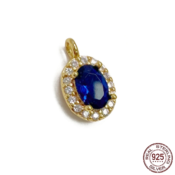 PandaHall 925 Sterling Silver Pendants, with Dark Blue Cubic Zirconia, Oval Charm, Real 18K Gold Plated, 11.7x7x4mm, Hole: 1.6mm Sterling...
PandaHall 925 Sterling Silver Pendants, with Dark Blue Cubic Zirconia, Oval Charm, Real 18K Gold Plated, 11.7x7x4mm, Hole: 1.6mm Sterling...