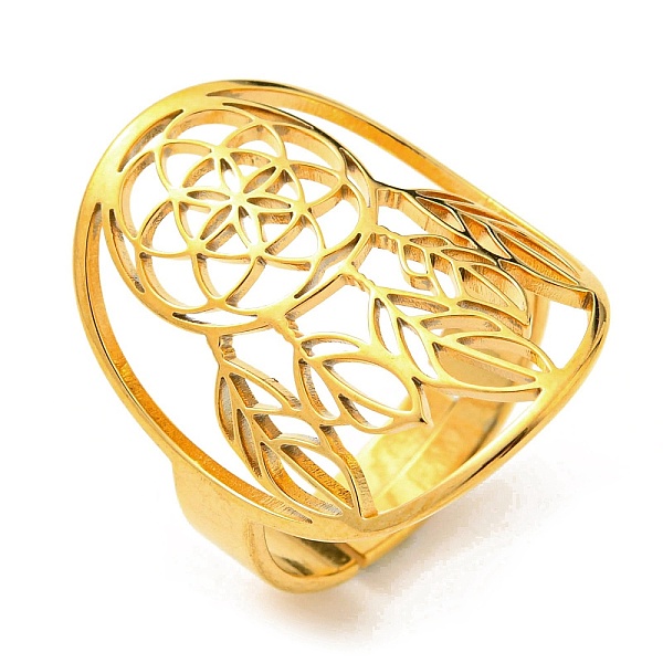 PandaHall Adjustable 304 Stainless Steel Woven Web/Net with Feather Ring, Hollow Wide Finger Ring, Golden, Inner Diameter: 18mm 304...
PandaHall Adjustable 304 Stainless Steel Woven Web/Net with Feather Ring, Hollow Wide Finger Ring, Golden, Inner Diameter: 18mm 304...