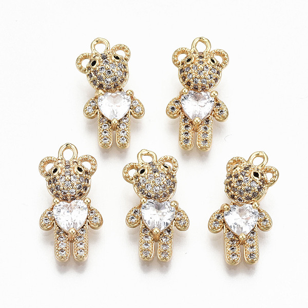 PandaHall Brass Micro Pave Clear Cubic Zirconia Pendants, Inlay Bear Shape Charms, Nickel Free, Real 18K Gold Plated, 18x9.5x6mm, Hole...
PandaHall Brass Micro Pave Clear Cubic Zirconia Pendants, Inlay Bear Shape Charms, Nickel Free, Real 18K Gold Plated, 18x9.5x6mm, Hole...