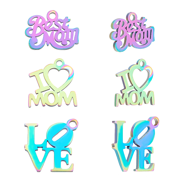 PandaHall Unicraftale 12Pcs 3 Style Valentine's Day Ion Plating(IP) 201 Stainless Steel Charms, Word, Rainbow Color, 10~16x13~16.5x1mm, Hole...
PandaHall Unicraftale 12Pcs 3 Style Valentine's Day Ion Plating(IP) 201 Stainless Steel Charms, Word, Rainbow Color, 10~16x13~16.5x1mm, Hole...