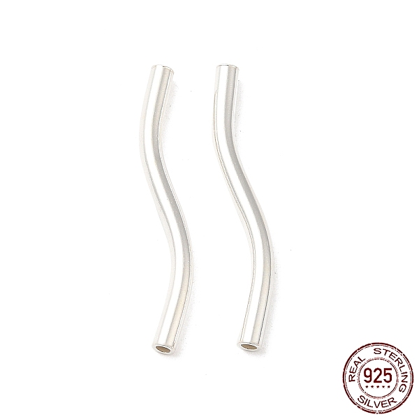 PandaHall 925 Sterling Silver Beads, Wavy Tube Beads, Silver, 24x2mm, Hole: 1.2mm, about 25pcs/10g Sterling Silver Tube
PandaHall 925 Sterling Silver Beads, Wavy Tube Beads, Silver, 24x2mm, Hole: 1.2mm, about 25pcs/10g Sterling Silver Tube