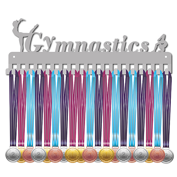 PandaHall Fashion Iron Medal Hanger Holder Display Wall Rack, 20 Hooks, with Screws, Word Gymnastics, Silver, 133x400mm Iron Word
PandaHall Fashion Iron Medal Hanger Holder Display Wall Rack, 20 Hooks, with Screws, Word Gymnastics, Silver, 133x400mm Iron Word