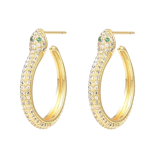 PandaHall Cubic Zirconia Snake Stud Earrings, Rack Plating Brass Half Hoop Earrings, Cadmium Free & Lead Free, Real 18K Gold Plated...
PandaHall Cubic Zirconia Snake Stud Earrings, Rack Plating Brass Half Hoop Earrings, Cadmium Free & Lead Free, Real 18K Gold Plated...